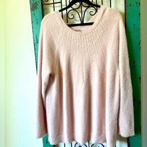Chico’s Soft Pink Knit Pullover Sweater – Size 3 (XL/16)